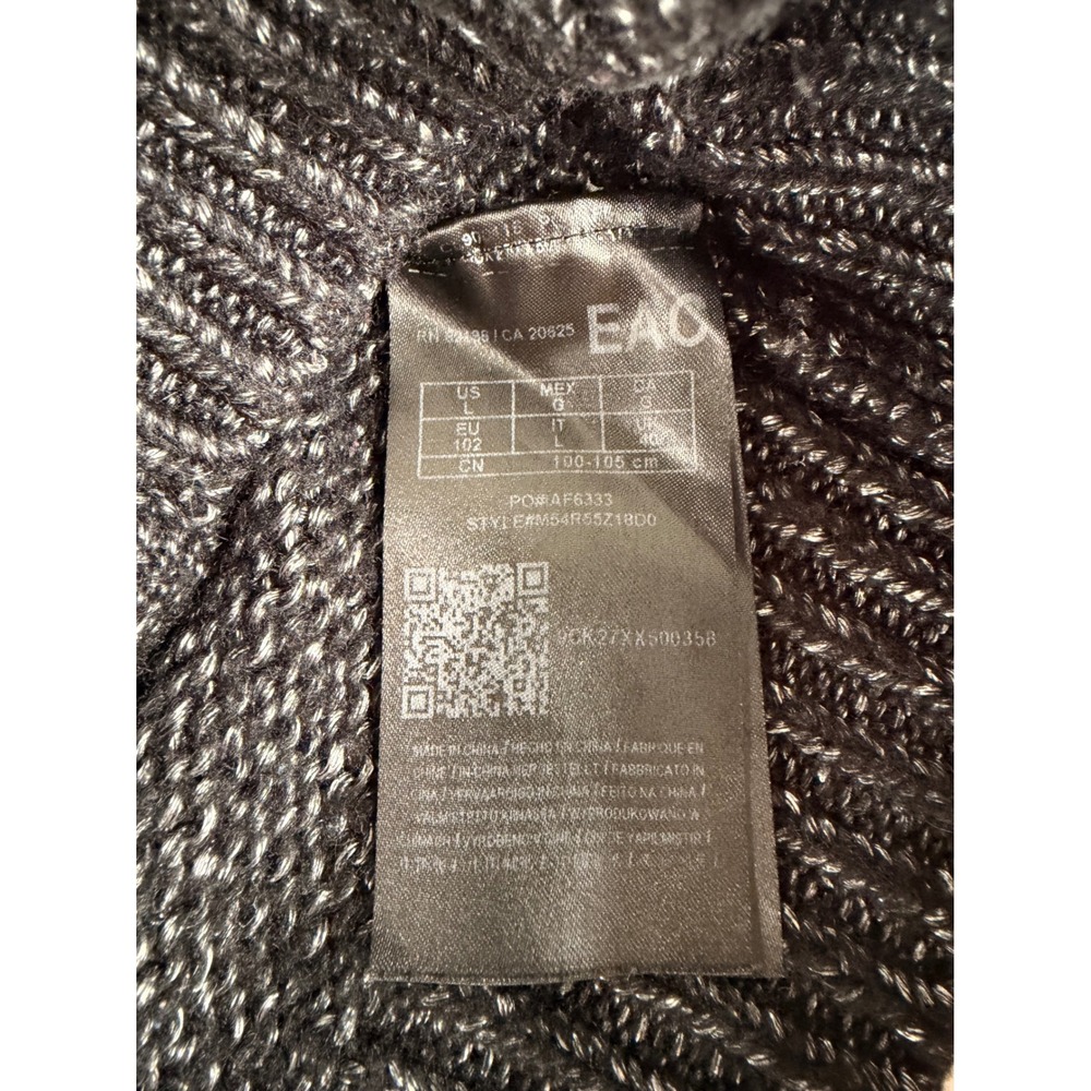 Guess Cardigan Sweater Large Charcoal Gray Double Breasted Shawl Collar Knit - Picture 10 of 10